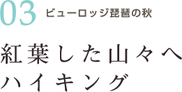 紅葉した山々へハイキング