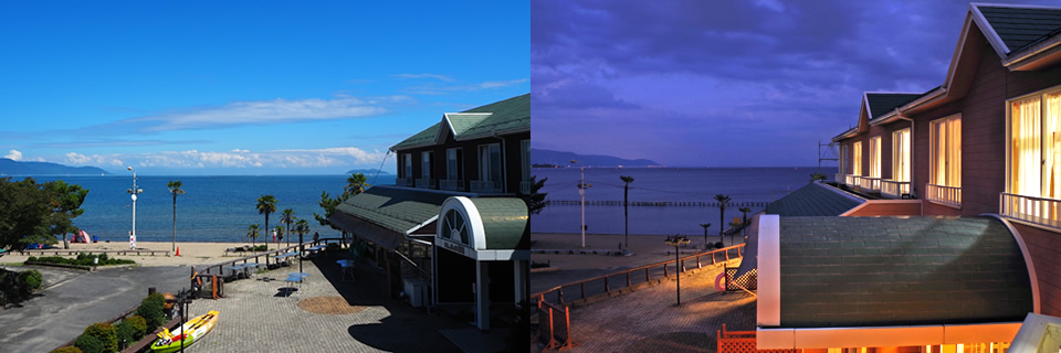 目の前に広がる湖畔